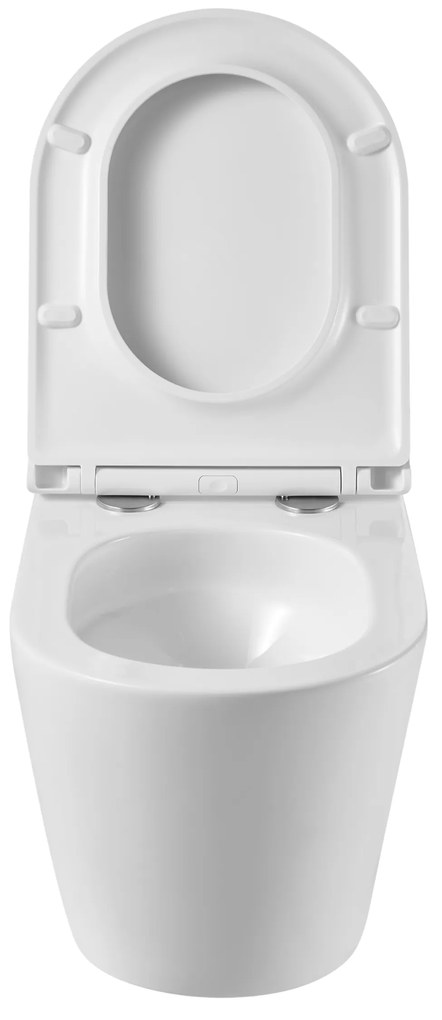 Invena Limnos, falra szerelhető wc csésze Swirlflush 490x370x360 mm + wc ülőke lassan záródó, fehér, INV-CE-93-001-L