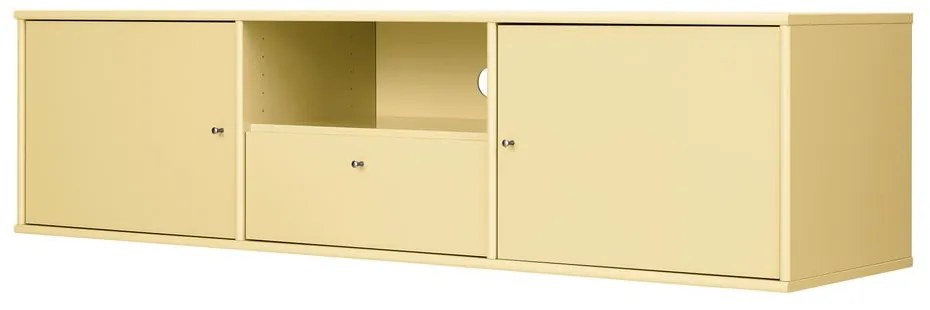 Világossárga TV-állvány 161x42 cm Mistral – Hammel Furniture