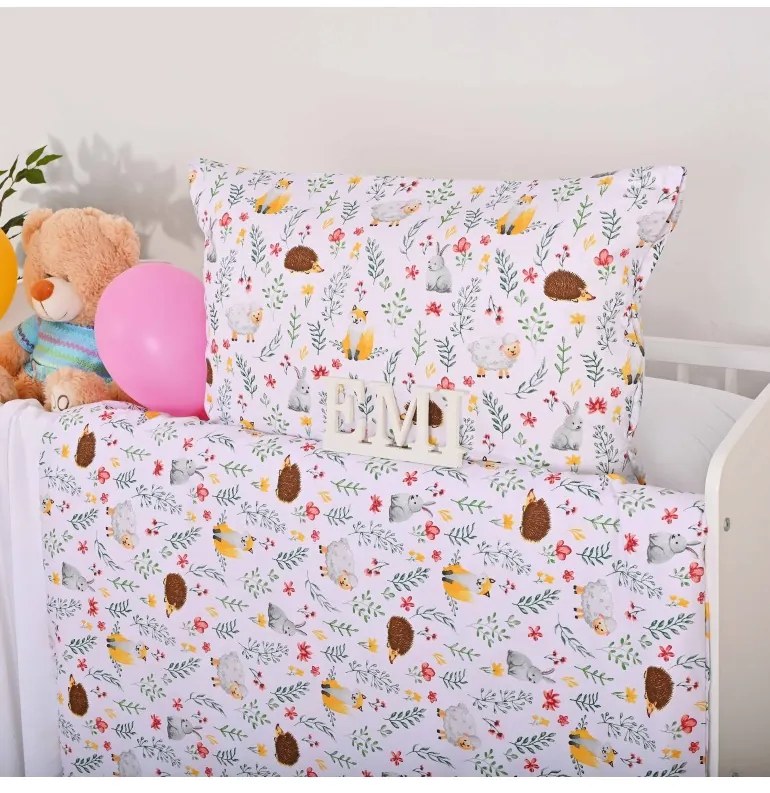 EMI Erdei állatok gyermek ágyneműhuzat, Gyerekgarnitúra 90x130 + 45x65