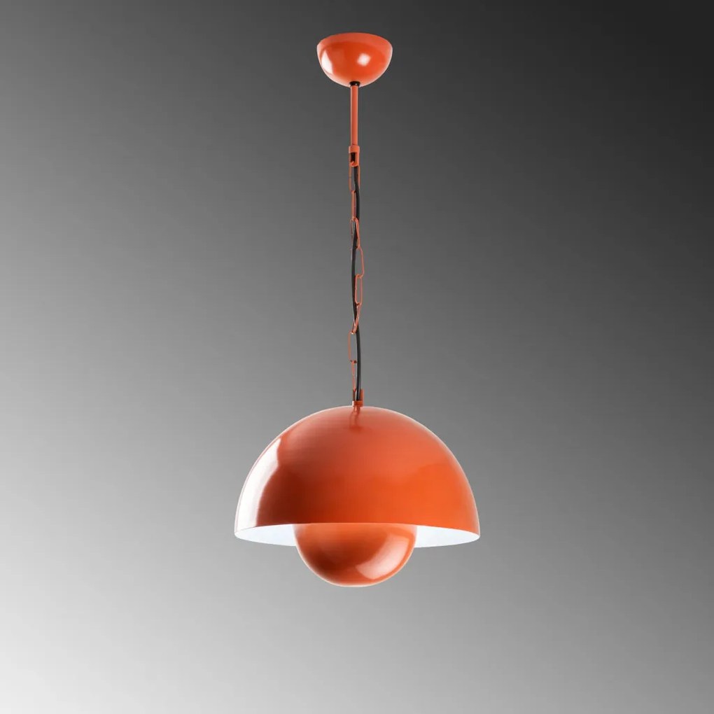 Kure 2676 narancssárga fém függőlámpa, Ø30 cm