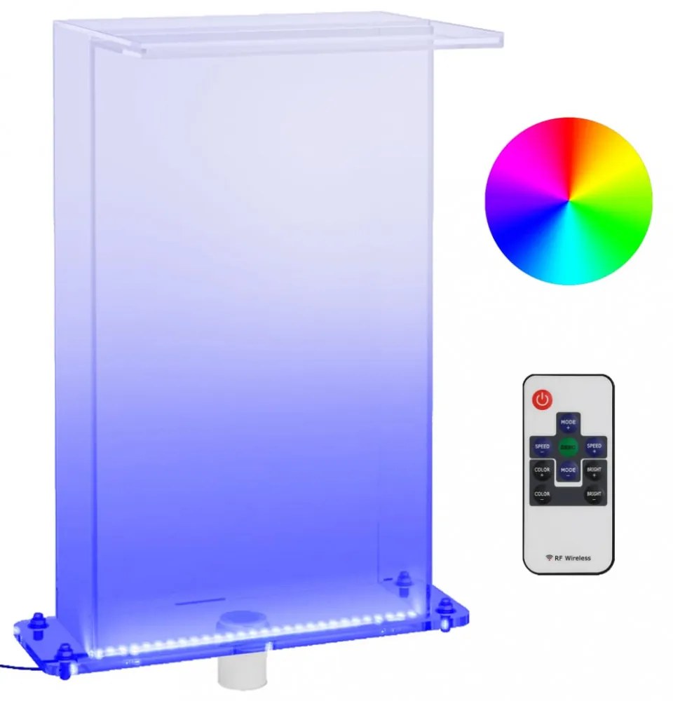 akril medenceszökőkút RGB LED-ekkel 51 cm