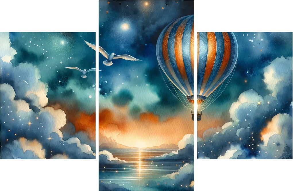 Kép - Repülés az éjjeli ég alatt (90x60 cm)