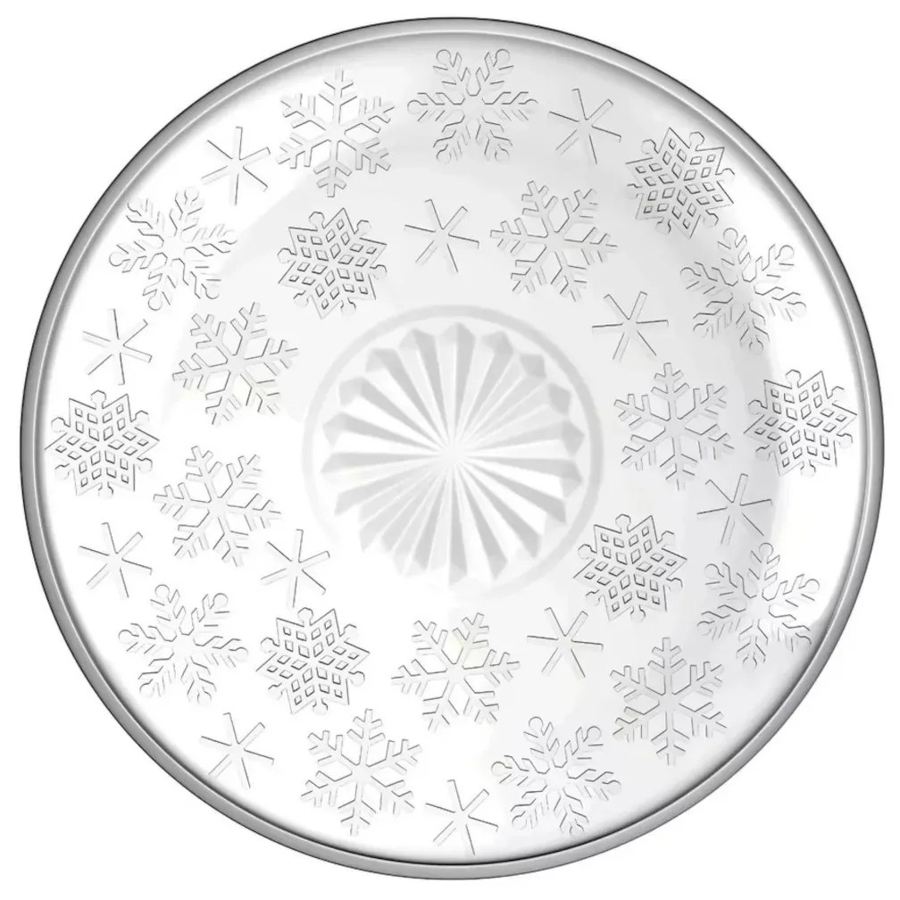 Altom Üveg desszert tál Snowflakes 17,5 cm