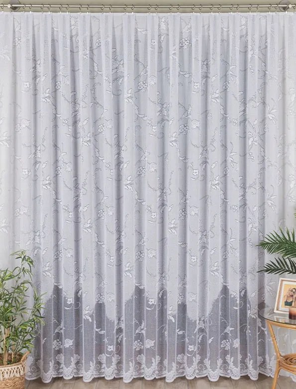 Mg Függöny 23418M Fehér 270x230cm Kész Szalaggal K