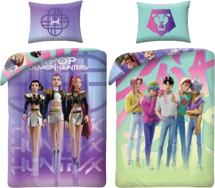 K-pop Démonvadászok Battle kétoldalas ágyneműhuzat 140×200cm, 70x90 cm microfibre