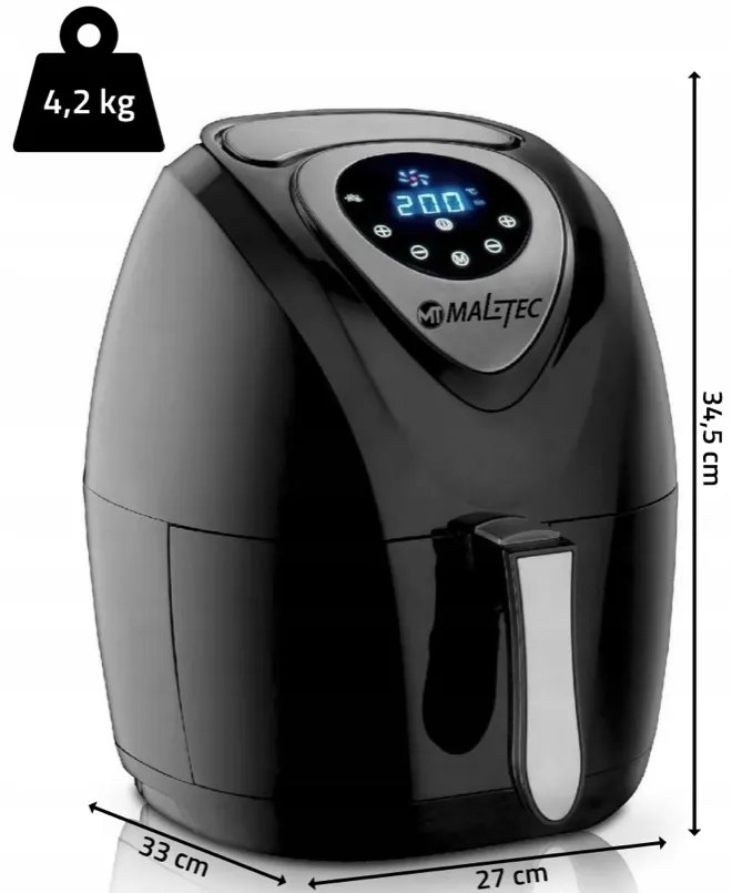 MalTec AirFryer légsütő 4,3 l