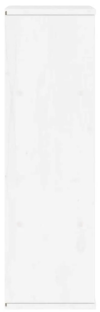 ODDA tömörfa fenyőfa fiókos oldalsó szekrény fehér 40x24x79 cm
