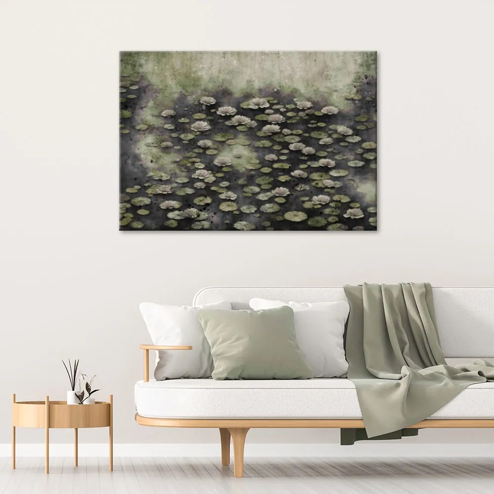 Gario Vászonkép Lótuszvirágok a tavon Méret: 90 x 60 cm