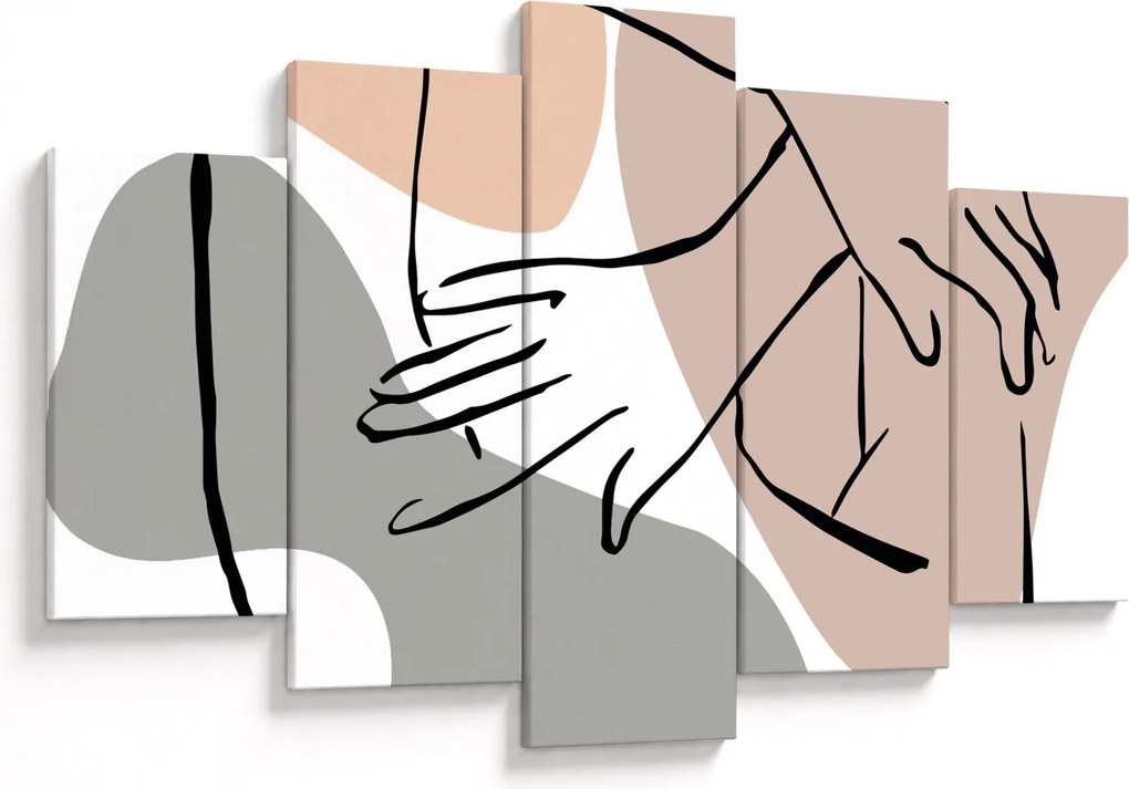 Kép - Női test vonal művészet N⁰2 (150x105 cm)