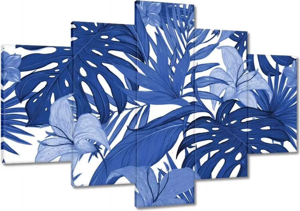 Festmények 120x80 Classic Blue Monstera