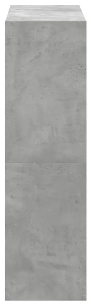 betonszürke szerelt fa könyvespolc 102 x 32 x 108 cm