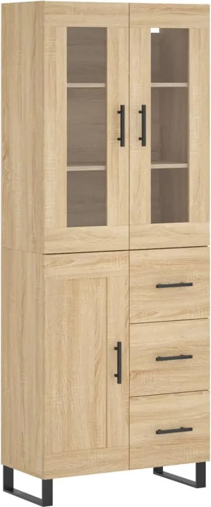 vidaXL sonoma tölgy szerelt fa magasszekrény 69,5 x 34 x 180 cm