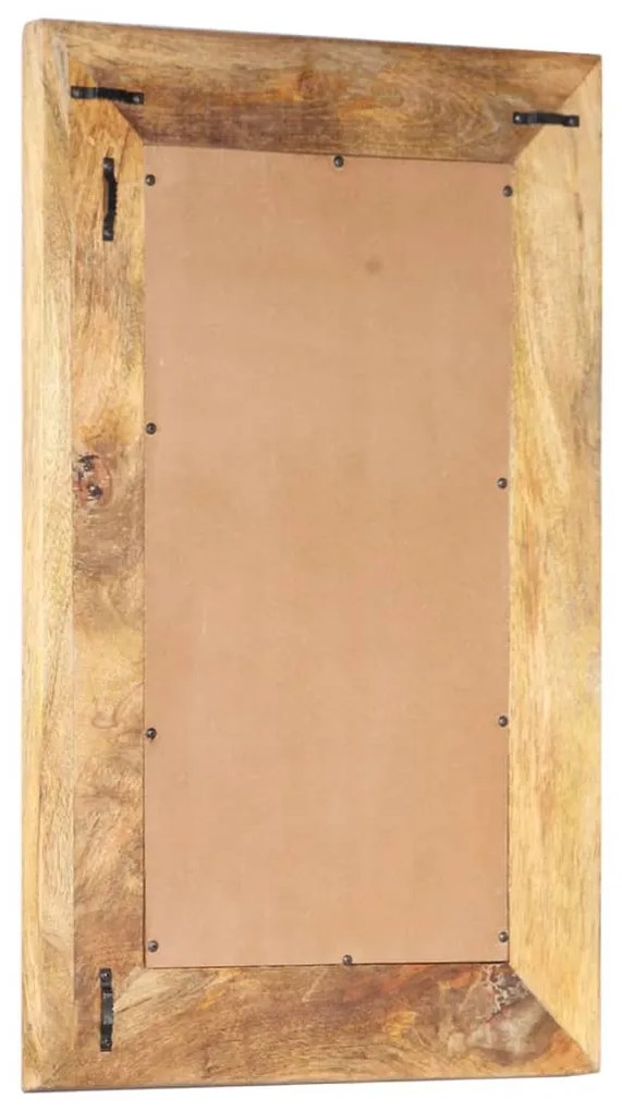 kézzel faragott tömör mangófa tükör 80 x 50 x 2,6 cm
