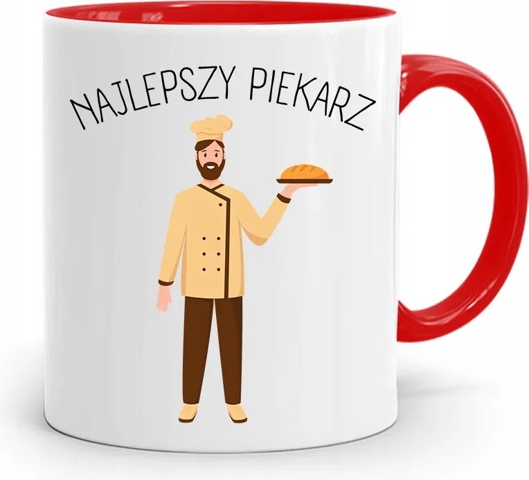 Piros Bögre Péknek Legjobb Pék fényképes nyomtatással