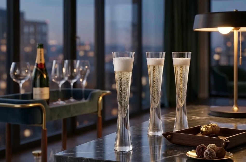 Moya pezsgőspohár, 170 ml, átlátszó, 2 db-os készlet - LSA International