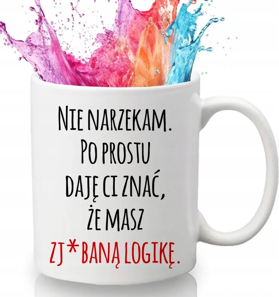 Bögre Fehér 330 ml Kerámia Ajándék Vicces Kütyü Van Logikád