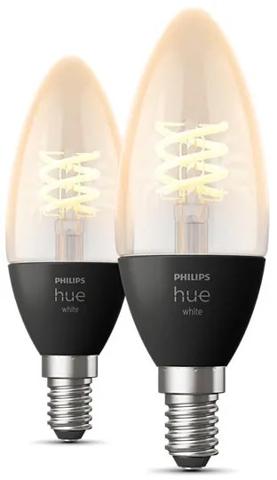 KÉSZLET 2x LED Dimmelhető izzó Philips Hue WHITE FILAMENT E14/4,5W/230V 2100K
