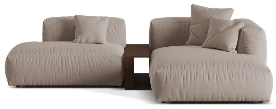 Bézs moduláris sarokkanapé (jobb oldali) Martina – Micadoni Home