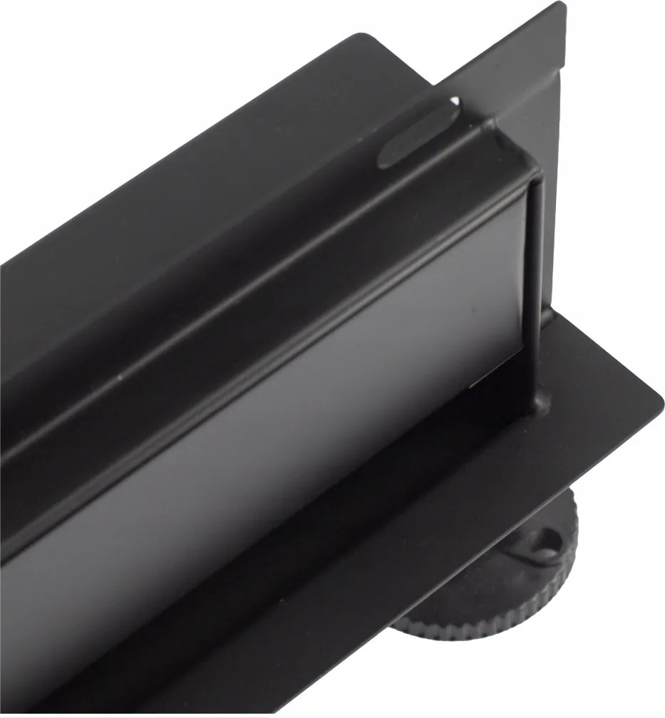 Aquauno Fali Lineáris Lefolyó 100 cm Fekete Teflon Bevonattal Alacsony Beépítés