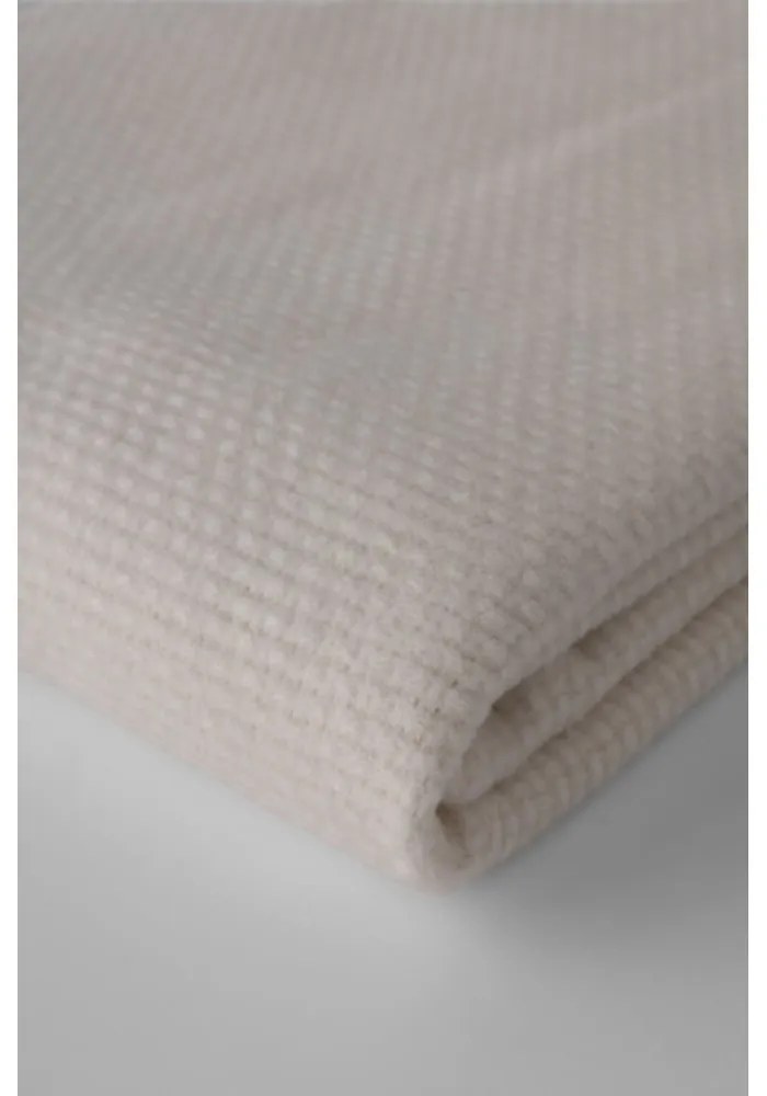 Zen krémszínű pamutkeverék pléd, 140 x 180 cm - Euromant