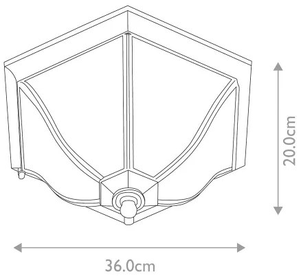 Elstead NE8-M - Kültéri mennyezeti lámpa NEW ENGLAND 2xE27/60W/230V IP44