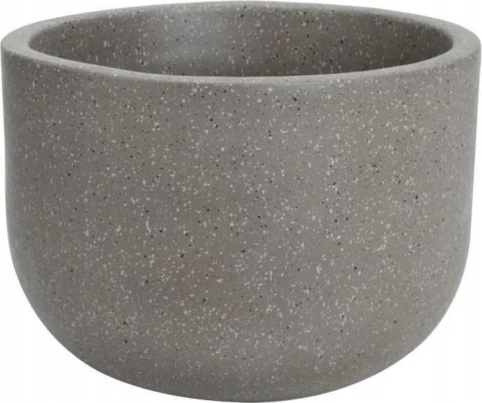 Fedő dekoratív kaspó barna 28x38x38 cm terrakotta divatos pöttyös