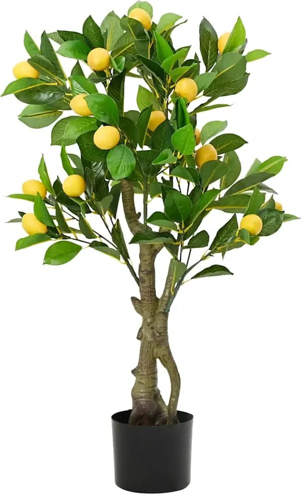 vidaXL zöld mesterséges citromfa 234 levéllel 90 cm