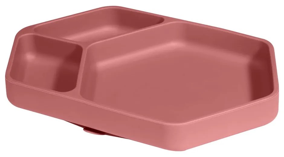 Piros szilikon gyerek tányér 16x25 cm – Kindsgut