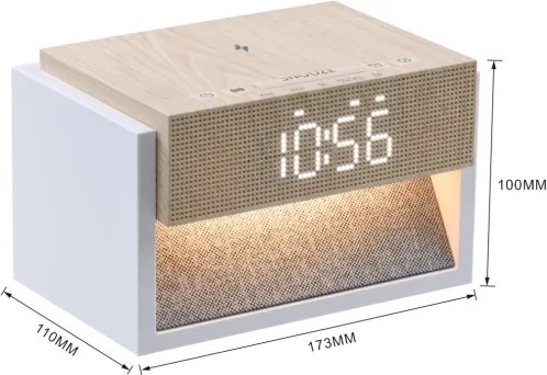 Immax 09114L - LED asztali lámpa ébresztővel és töltéssel CALM LED/1,2W/5V