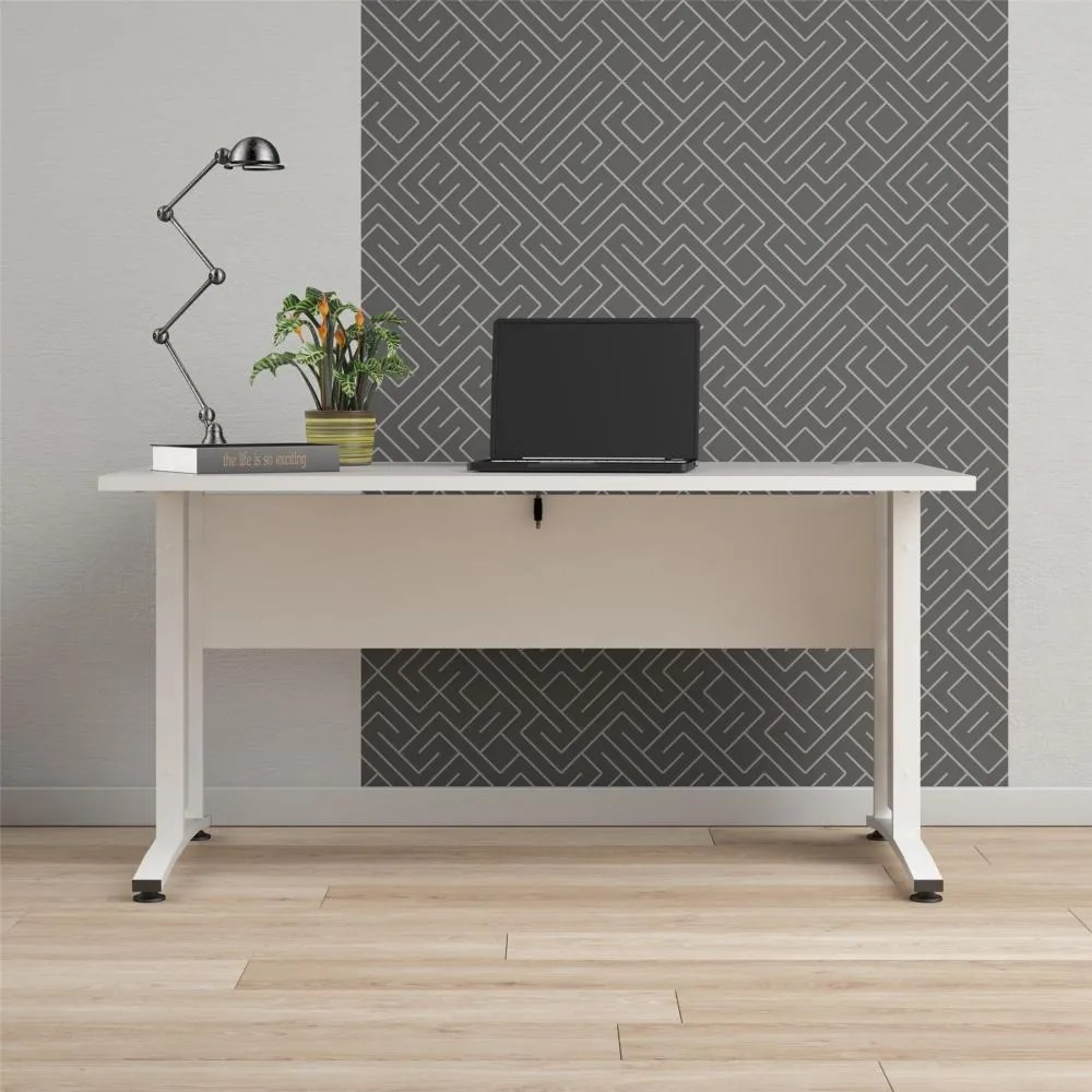 Fehér PRIMA OFFICE íróasztal fiók nélkül 80400