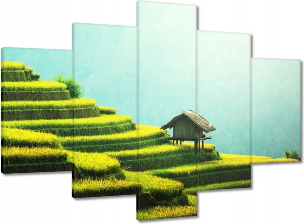 Vászonkép 150x105 Trópusi teraszok Zöld