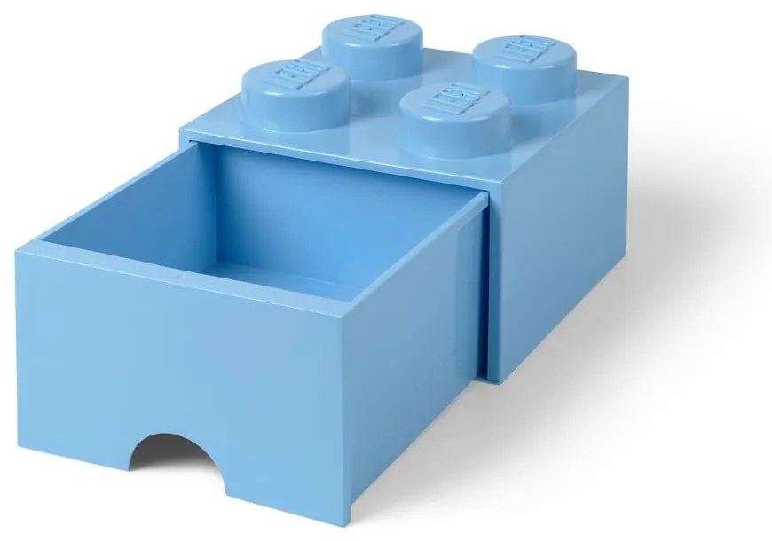 Négyszögeletes világoskék tárolódoboz - LEGO®