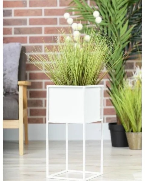 Virágállvány 50x24 cm, fehér