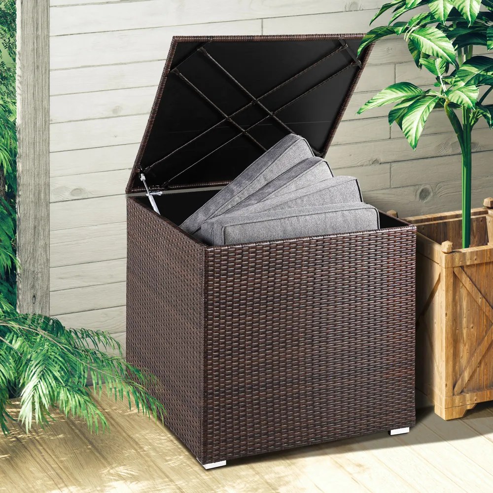 Casaria® Tárolódoboz 75x75x70 cm - barna