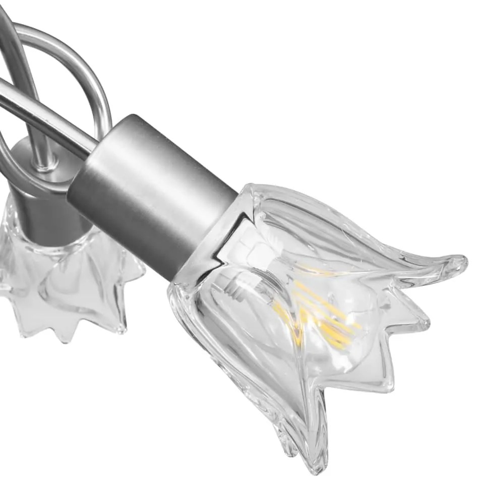 átlátszó üveg lámpaernyős mennyezeti lámpa 3 db E14-es izzóhoz