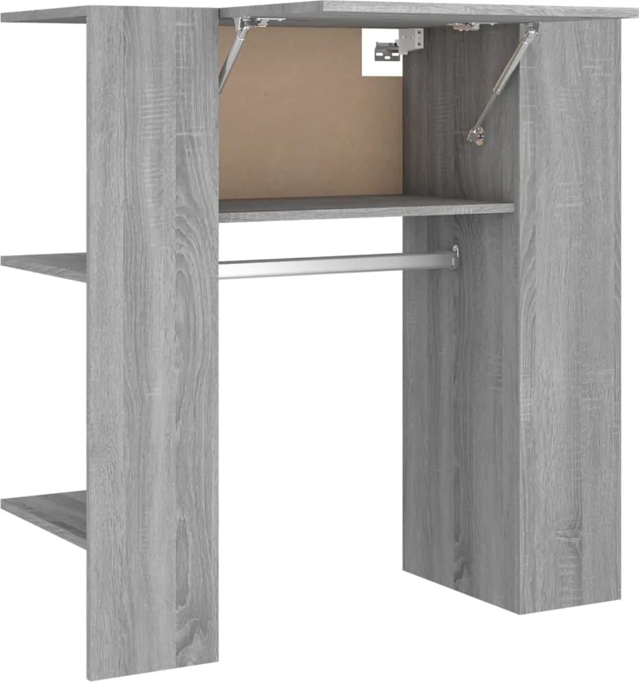 vidaXL szürke sonoma színű szerelt fa előszobaszekrény 97,5x37x99 cm