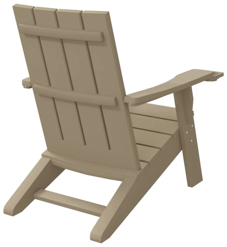 világosbarna polipropilén kerti adirondack szék 75x88,5x89,5 cm