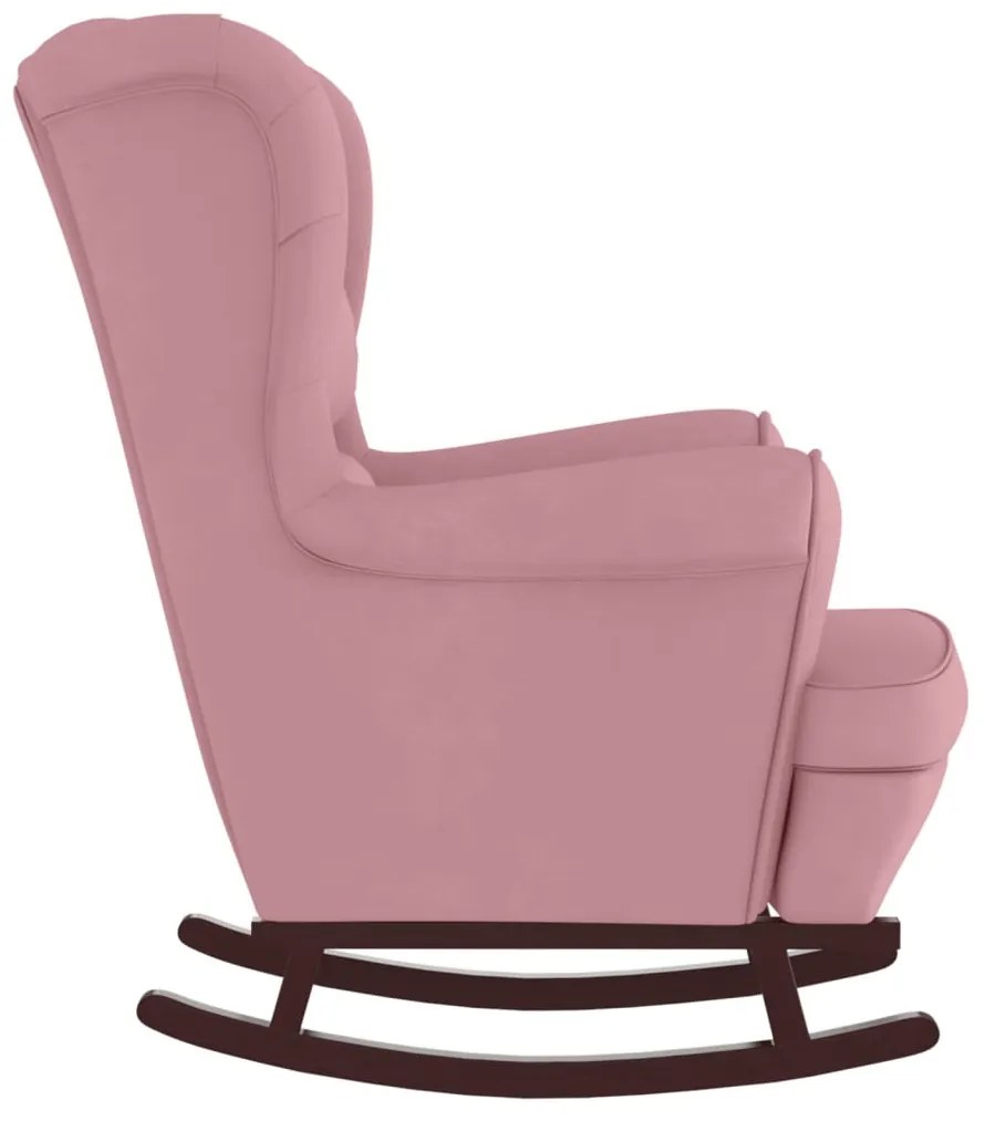 Rózsaszín Bársony és Tömörfa Hintaszék