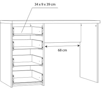 GINO fehér íróasztal
