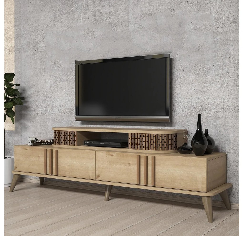 TV asztal/szekrény Lamele 3 (tölgy). Akció -15%. 1095637