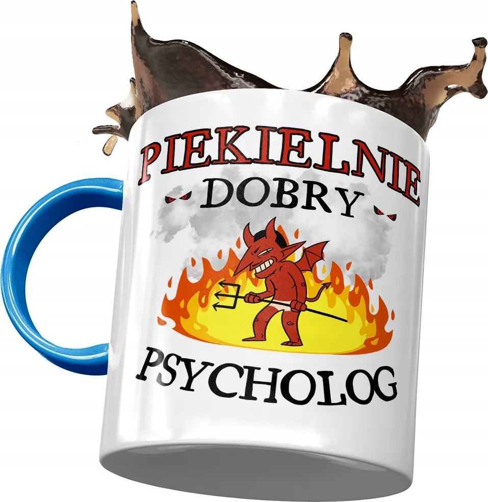 Kék Bögre Pszichológusnak Pokolian Jó Nyomtatott Fotóval