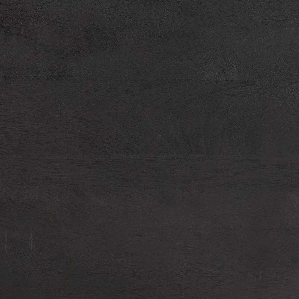 vidaXL Dohányzóasztal Fekete 100 x 54 x 40 cm Tömör Mangófát