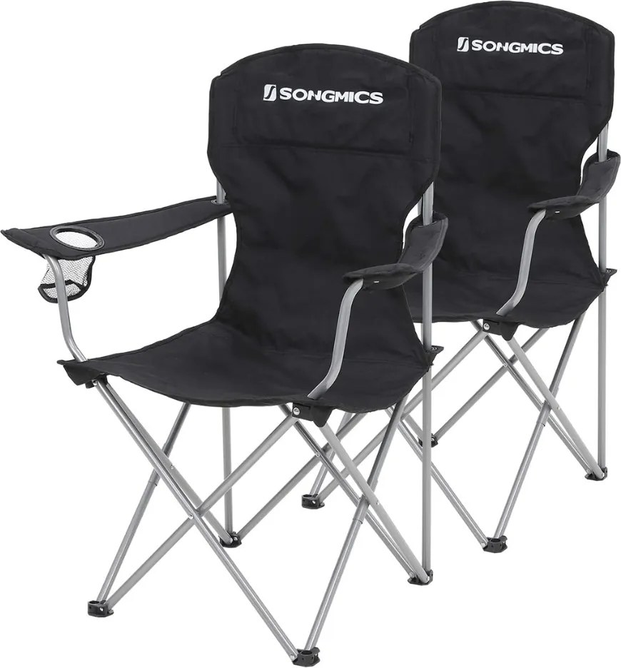 NOMAD kempingszékek, 2 db-os szett, fekete SongmicsHome