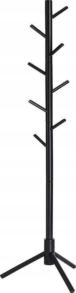 Álló ruhaakasztó Songmics fekete fa 175 cm 8 akasztó