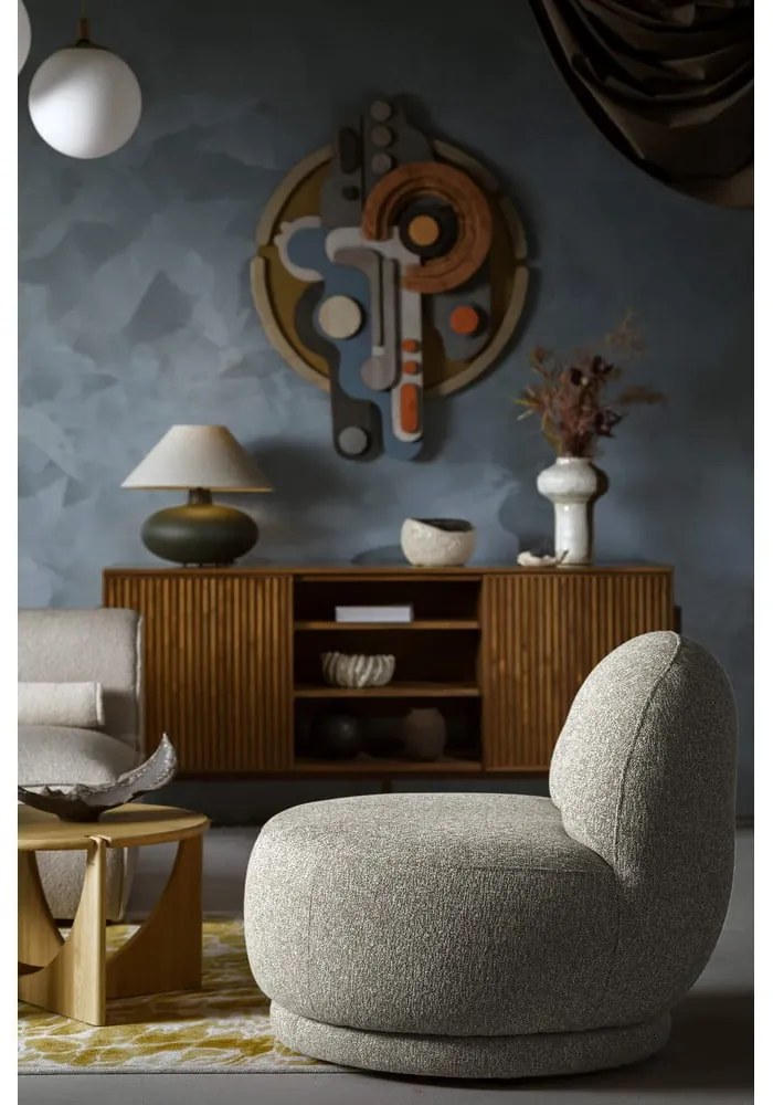 Szürkésbarna fotel Ovo – Miuform