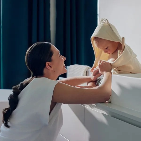 Lionelo - Gyermek kapucnis muszlin törölköző bézs cappuccino