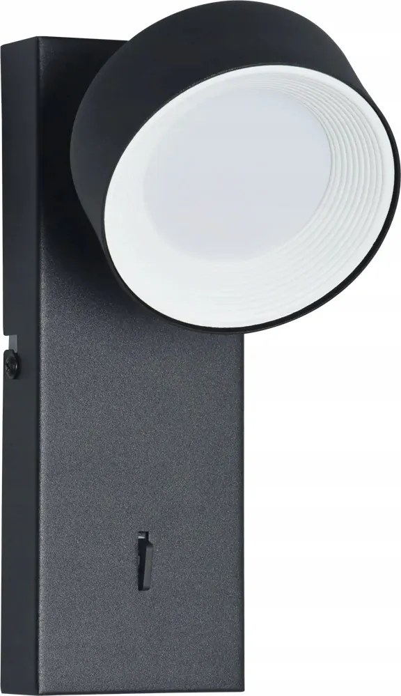 Fali lámpa Italux Fonten Led 1.8W fekete homokfúvott, IP20, modern