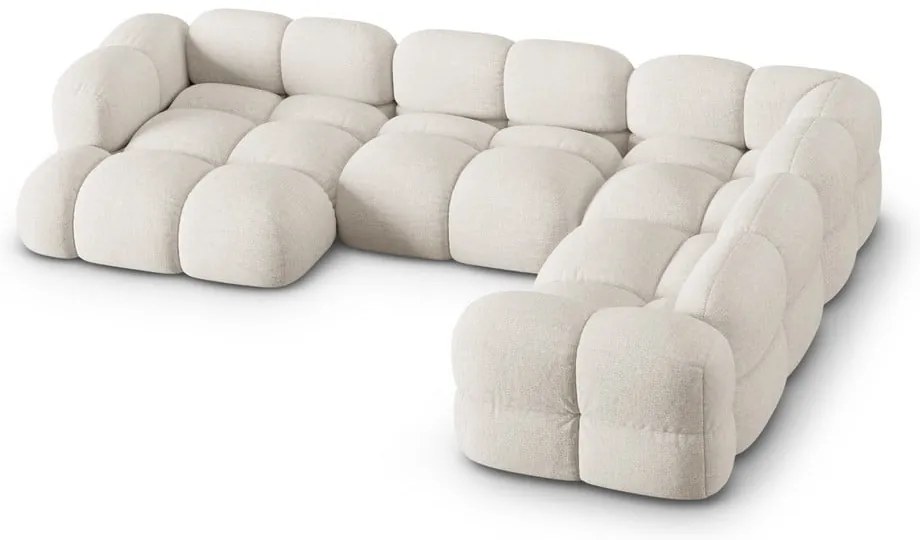 Bézs sarokkanapé (jobb oldali-U alakú) Loretto – Cosmopolitan Design