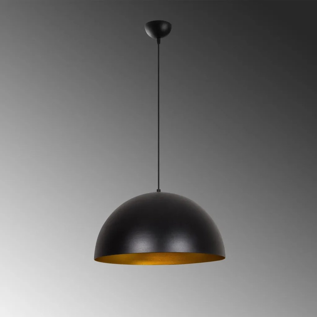 Sivani MR-723 fekete-arany fém függőlámpa, Ø50 cm