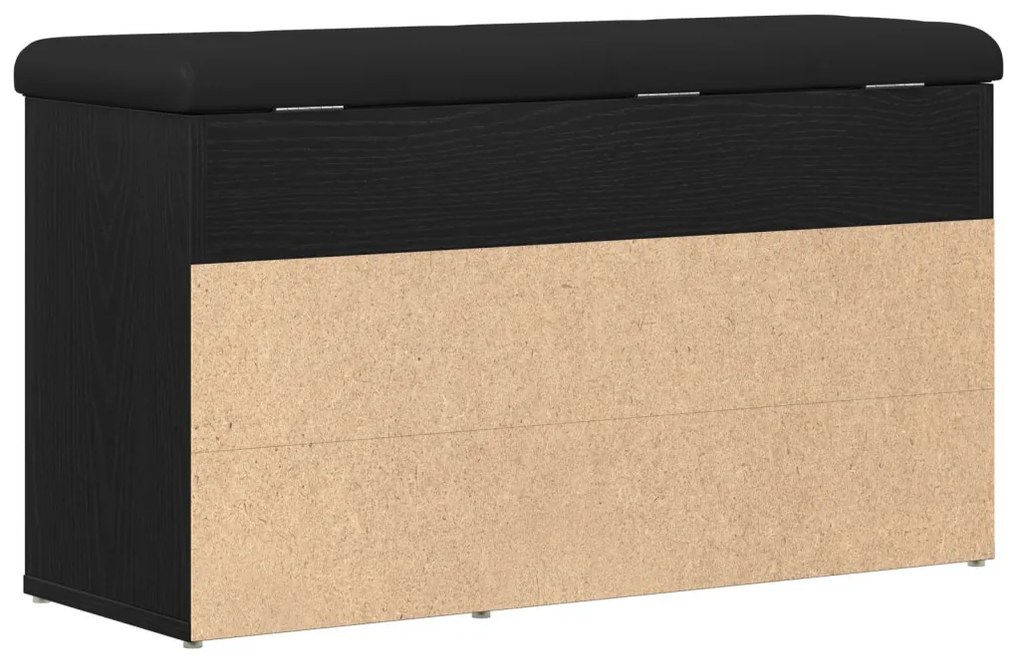 Tárolópad Fekete Tölgy 80x30x45 cm Mérnöki Fa